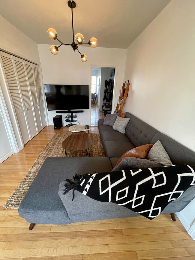 Living room from bay window - 265 Lexington St