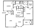 Two Bedroom, One Bathroom, 935 SQFT