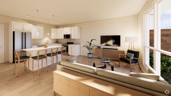 Kitchen and Living area - Brookgreen Townhomes