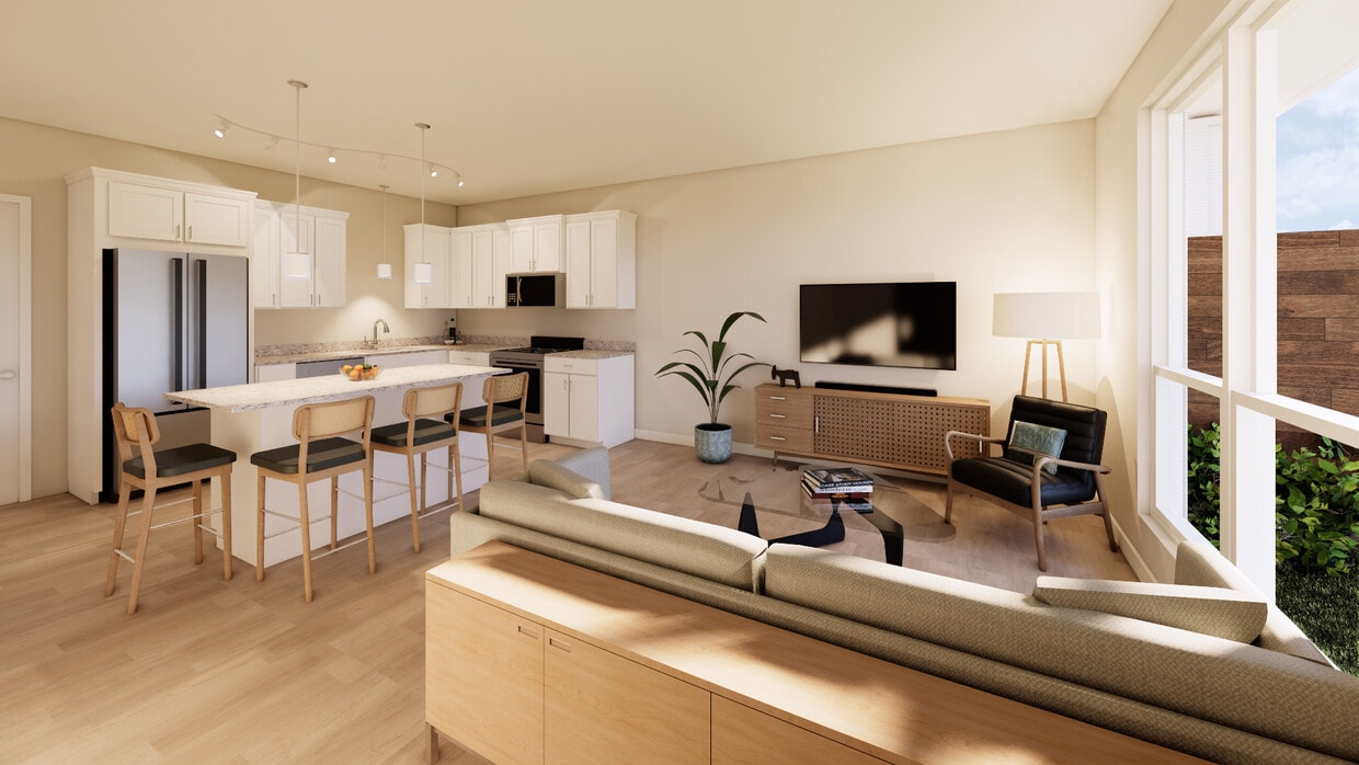 Kitchen and Living area - Brookgreen Townhomes
