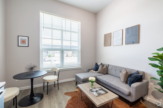 Studio, 1BA - 429SF - Living Room - Barrel Factory Apartments