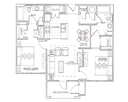 2br/2ba - Arbor Pointe Apartments