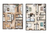 Four Bedroom and Two and Half Bathrooms Town Home