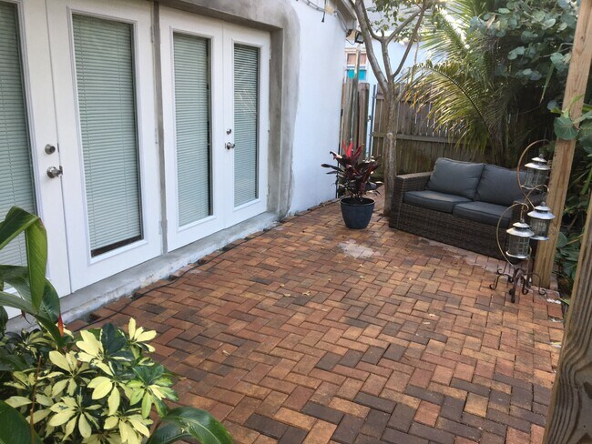 Front patio pergola - 250 NE 13th St