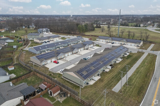 Aerial - Evard Place - Solar Powered