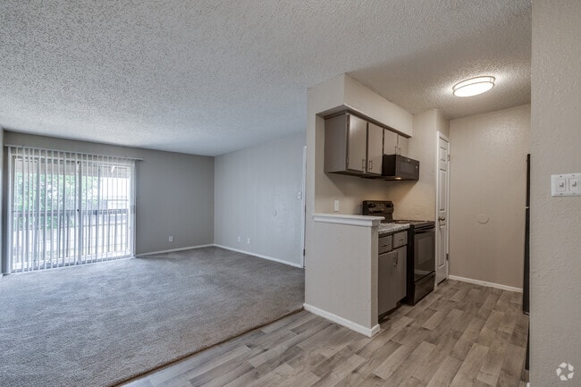 2BR, 1.5BA - 1000SF - Kitchen and Living Area - Stoneridge @ 36th Apartments