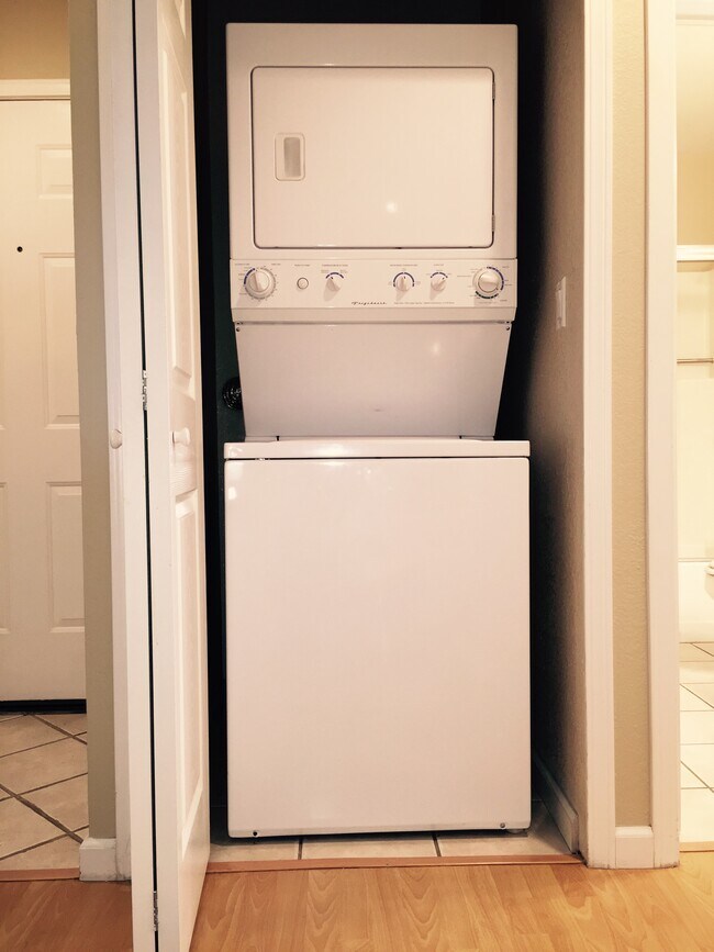Washer and dryer in closet - 2827 Monument Blvd
