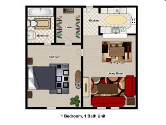 1BR/1BA - South Union Place Apartments