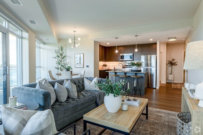 2 chambres, 2 salles de bain - 1 190 m² - Salon - Hyde Park Place