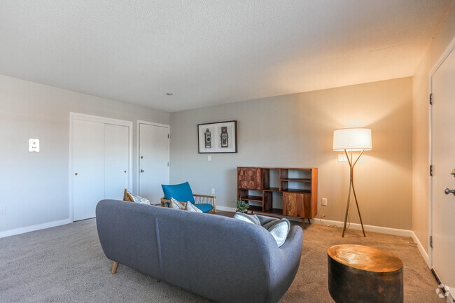 Unit 210 living room - Lakeview Gardens Apartments
