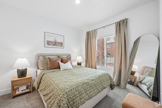 2BR, 2BA - 861SF - Primary Bedroom - Millcreek Residences
