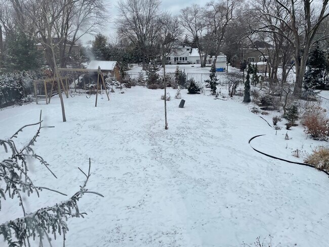 backyard during winter - 1700 N Windsor Dr