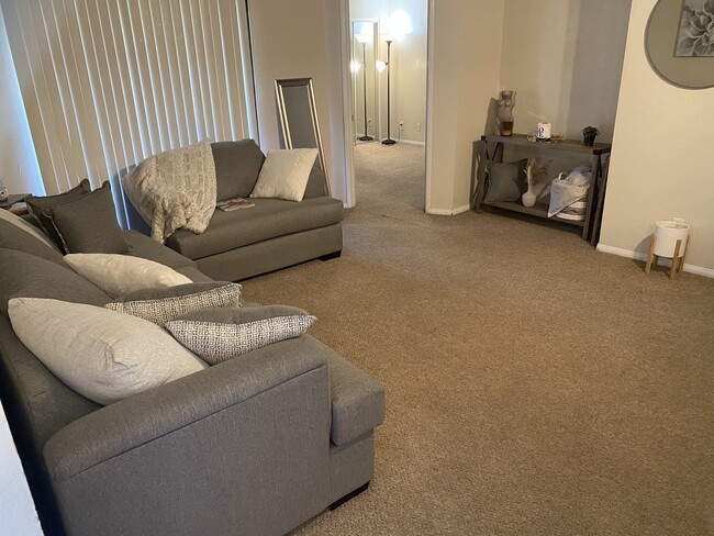 Spacious Living Room with Neutral Painted Walls - 10655 Lemon Ave