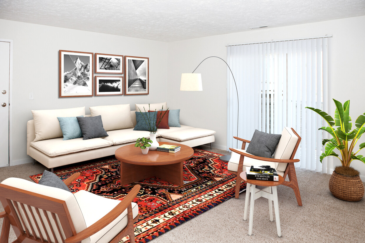 Living Room - Jasper Place Apartments