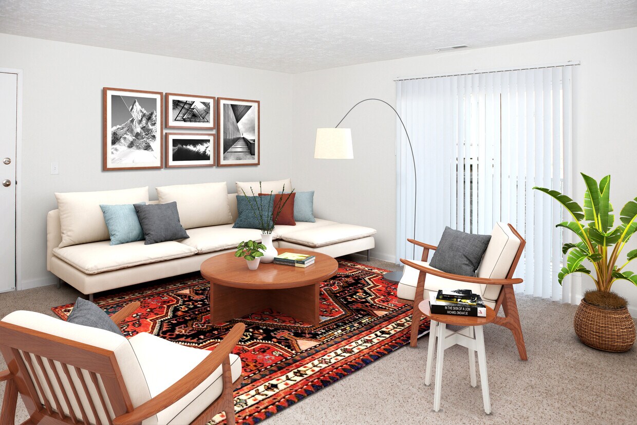 Sala de estar - Jasper Place Apartments