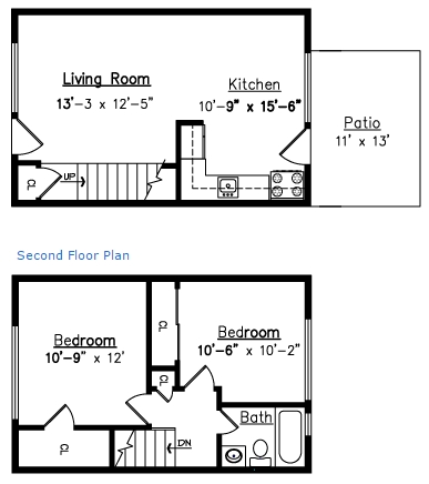 2BR/1BA - Fairways Apartments