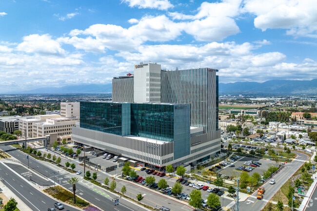 Beautiful architectural building of Loma Linda University Medical Center.