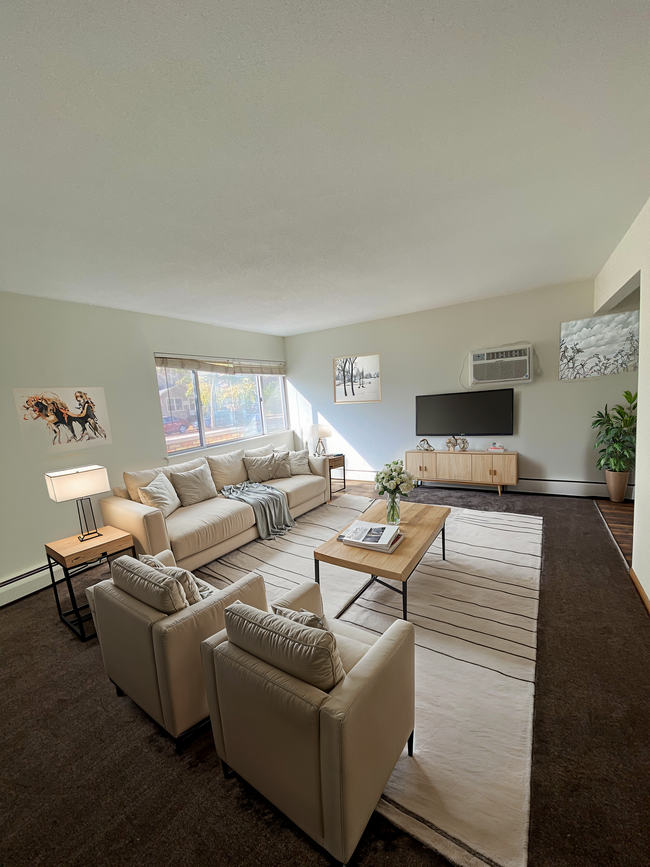 Virtually Staged Living Room - University Terrace Apartments