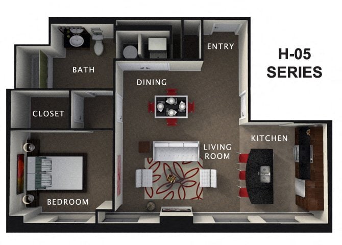 The Residences At Hanna – 1 Bed 1 Bath