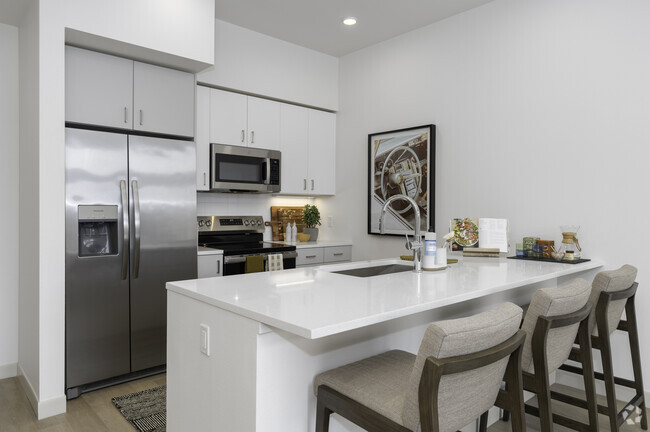 1BR, 1BA - 737SF Kitchen - The Steward