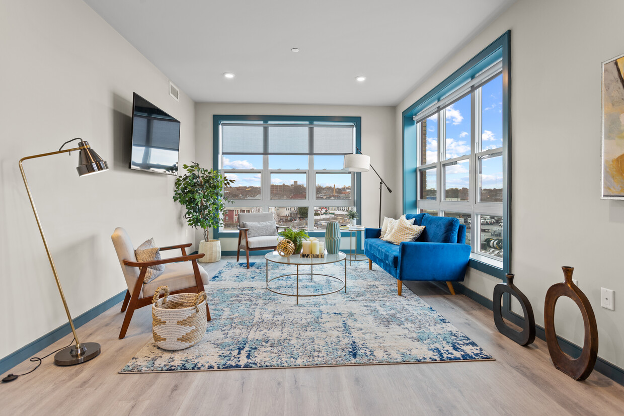 Sala de estar del apartamento de una habitación - Columbia Flats