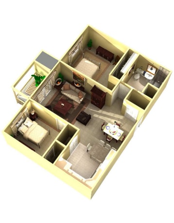 Plano de planta - The Willows Senior Apartments