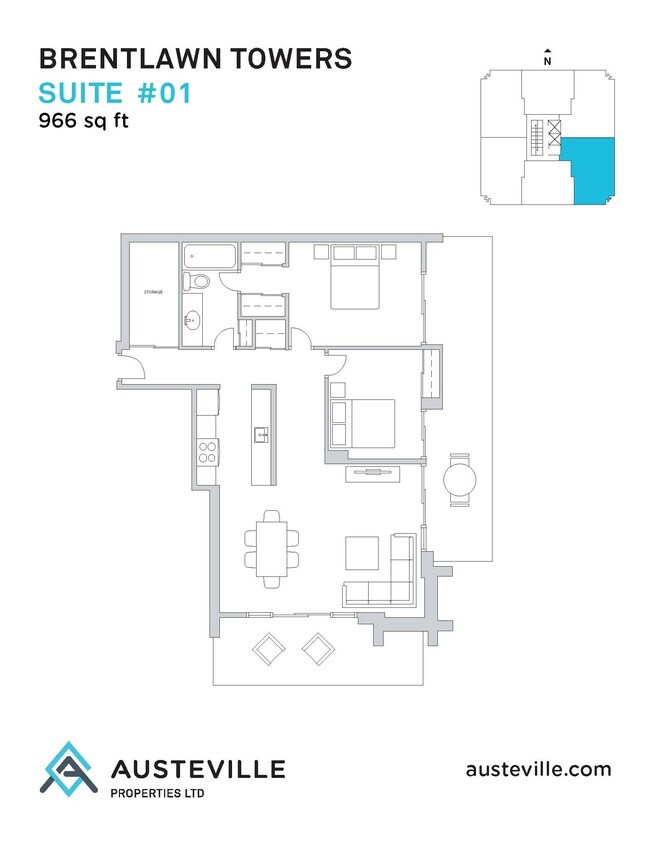 Plan d'étage - Brentlawn Towers