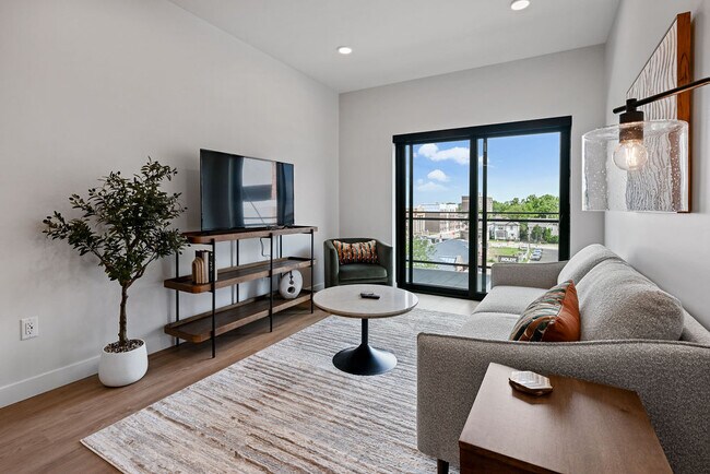 Sala de estar amueblada - Urbane115 Apartments