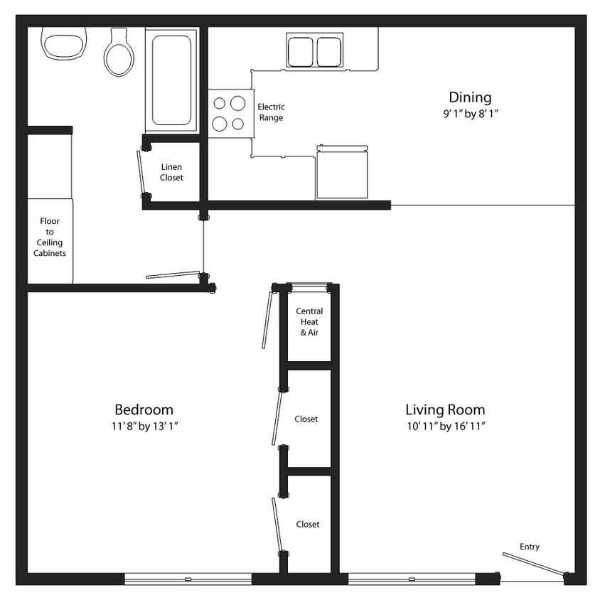 1BR/1BA - Maplewood Apartments