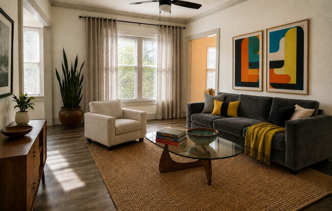 Apartamento de 1 dormitorio y 1 baño con sala de estar, unidad C. - The LaSalle
