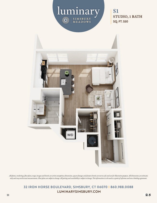 Plano de planta - Luminary Simsbury Meadows