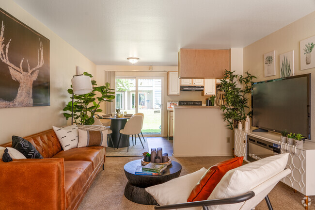 2BR, 2BA, - 1023SF - Livingroom - Crown Court