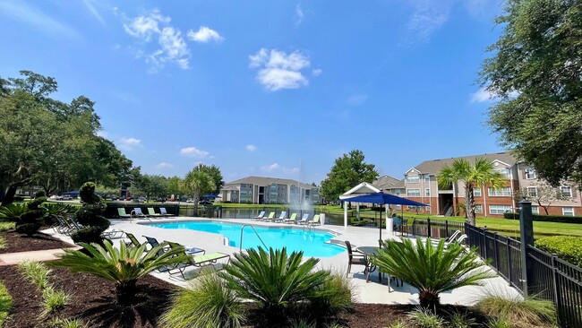 Step into our enchanting poolside oasis, where Southern charm meets relaxation in every ripple. - Eagles Pointe