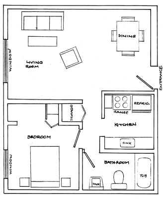 1HAB/1BA - Park Denison