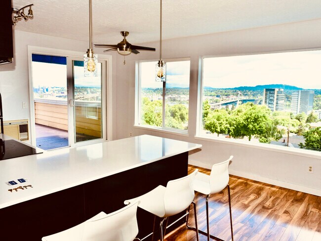 View from Kitchen - 3515 SW Barbur Blvd Apartment