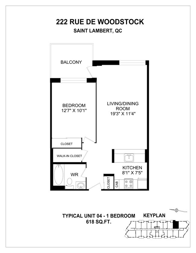 Plan d'étage - 222 Rue Woodstock
