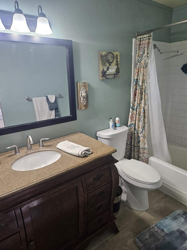 Full size bath with tub and shower. - 5704 E Dodge St