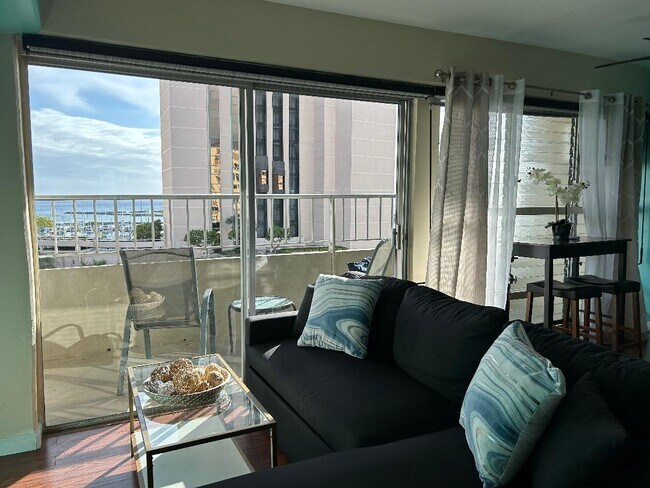 Living Room w Futon Couch - 1690 Ala Moana Blvd