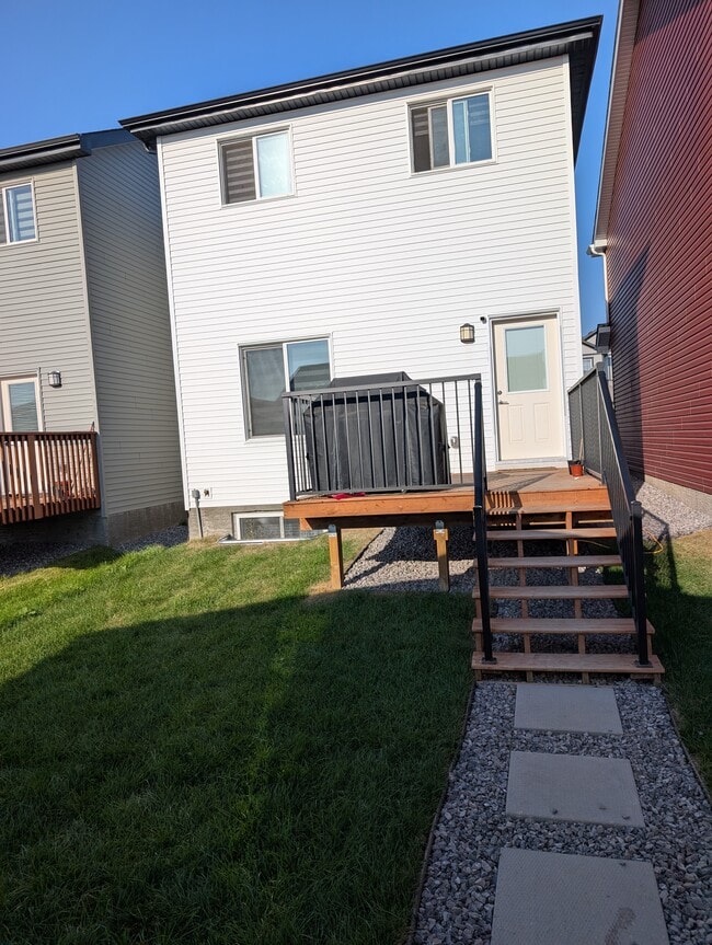 Back view showing deck - 3743 214 St NW