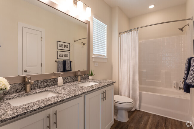 2BR, 2BA - 1188sf Canterbury- Master Bathroom - The Retreat at Fuquay-Varina