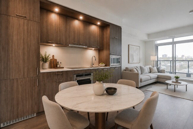 Kitchen With Ample Space For A 4-Seater table/Spacious Bright Living Room With A Walk-out To Balcony - 858 Dupont St
