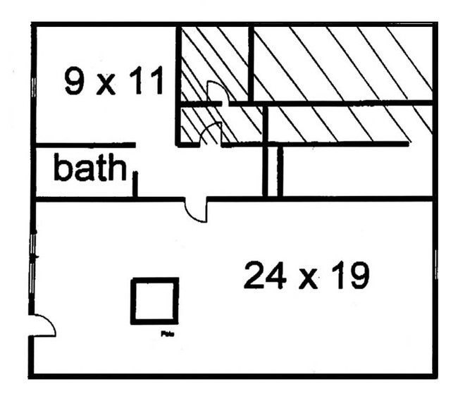 Floor plan 600 sf - 2166 N Glebe Rd