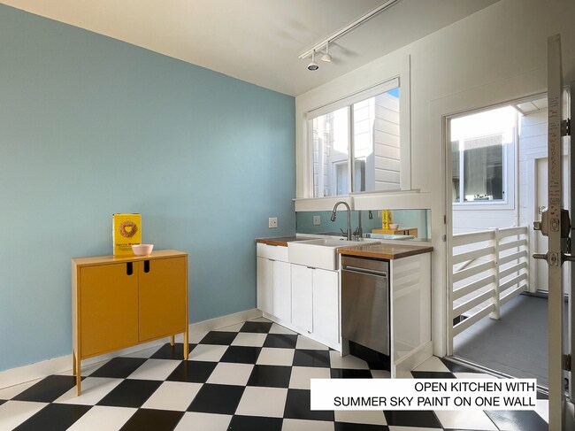 updated kitchen! New (and quiet) appliances, including dishwasher! (Sky Blue wall & mirror backsplas - 19 Dearborn St