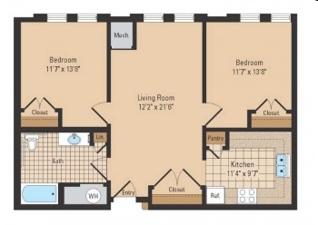 2BR/1BA - The Avenue Apartments
