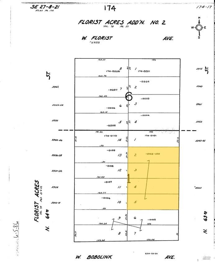 Mapa de la parcela - 5925 N 63rd
