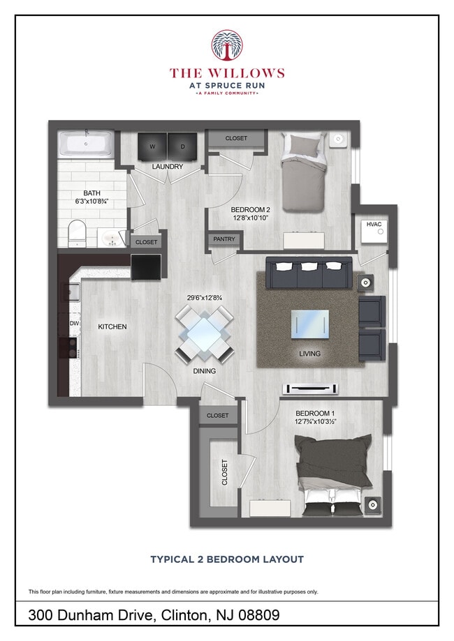 Floorplan - Willows at Spruce Run Apartments