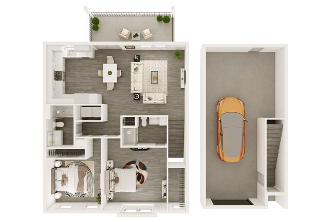 B3- 2x2 1189 Sq. Ft. $2700-$2750 - Cottage Living