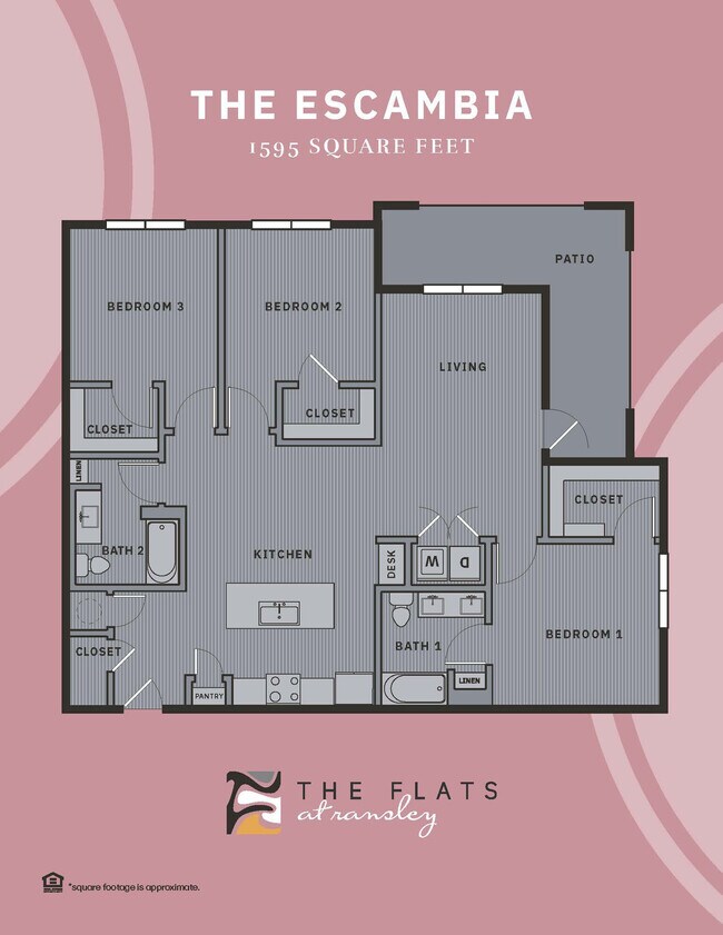 The Escambia: 3BR, 2BA - The Flats at Ransley