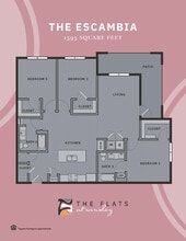 The Escambia: 3BR, 2BA - The Flats at Ransley
