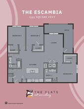 The Escambia: 3BR, 2BA - The Flats at Ransley